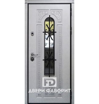 дверь железная с терморазрывом и стеклом в виде арки