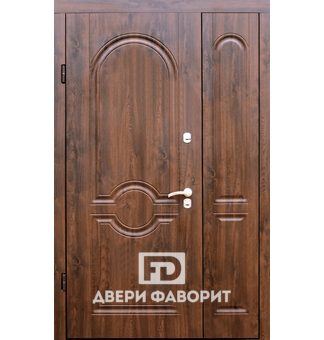 входная недорогая дверь с боковой вставкой, отделка МДФ с двух сторон, без глазка