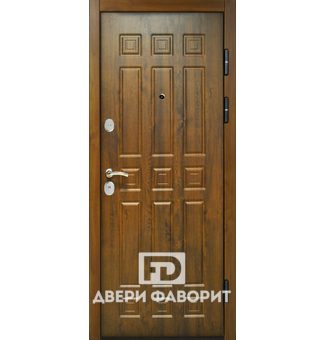 Металлическая дверь с отделкой филенчатым МДФ