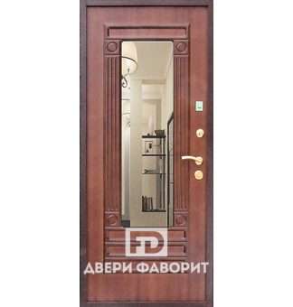 стальная дверь с зеркалом и мдф