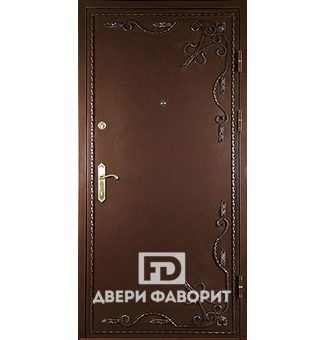 дверь металлическая с порошковым напылением и ковкой