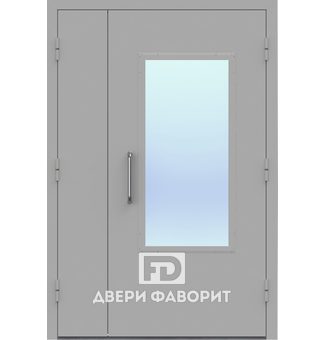 Дверь тамбурная двустворчатая со стеклом