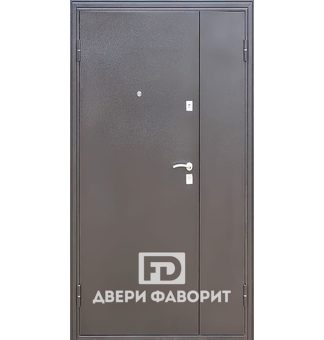 металлическая двустворчатая тамбурная дверь недорого, порошковый окрас и МДФ