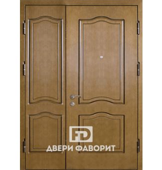 двустворчатая уличная дверь с филёнчатым мдф от производителя