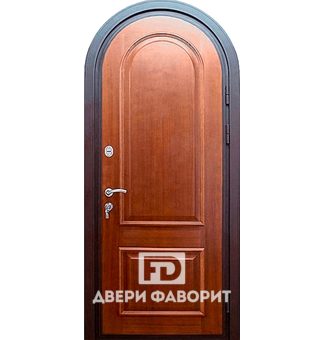 металлическая арочная дверь с мдф отделкой
